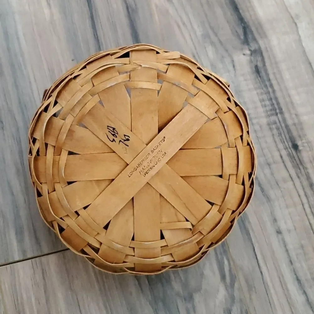 Longaberger | Leather handled basket